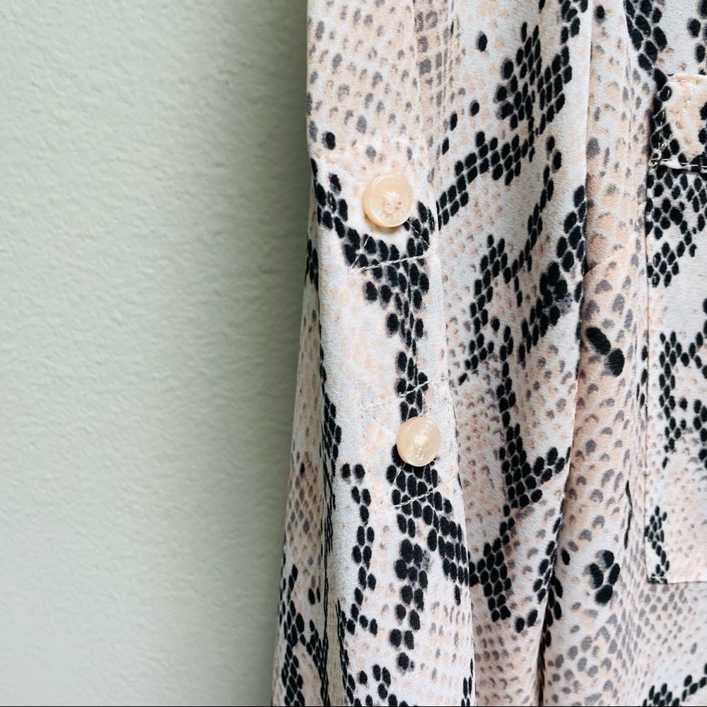 Express Portofino Shirt Button Up Python Snake Pr… - image 7